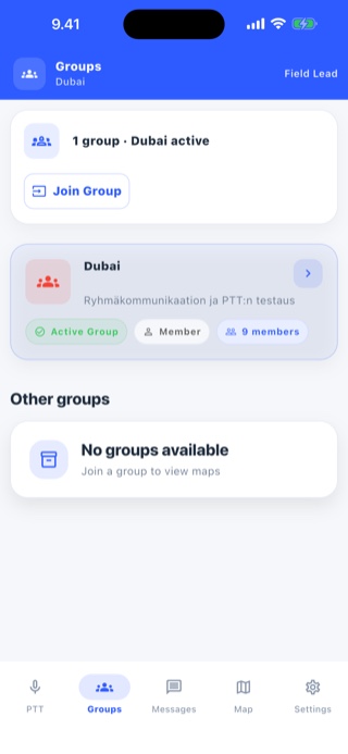 Managed groups list.